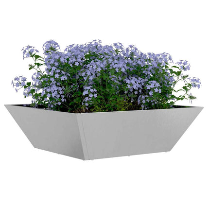 Trädgårdsplanterare Silver 50 x 50 x 15 cm Rostfritt stål