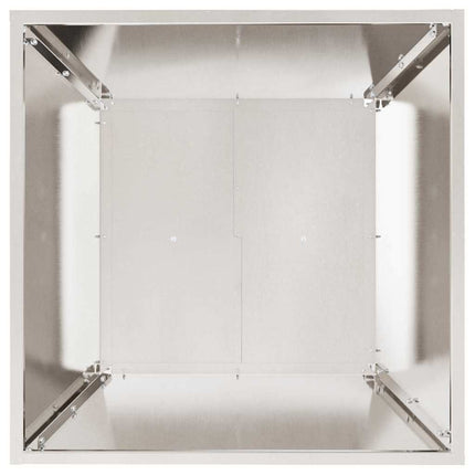 Trädgårdsplanterare Silver 50 x 50 x 15 cm Rostfritt stål