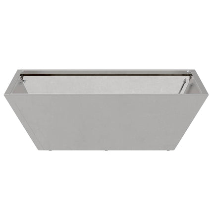 Trädgårdsplanterare 5 pcs Silver 50 x 50 x 15 cm Rostfritt stål