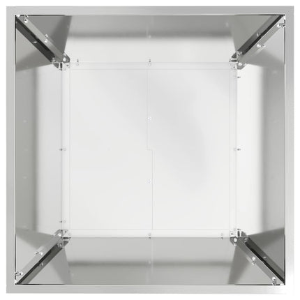 Trädgårdsplanterare Silver 50 x 50 x 15 cm Galvaniserat Stål