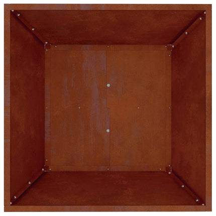 Trädgårdsplanterare Rostig 50 x 50 x 15 cm Väderbeständig stål