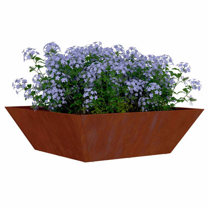 Trädgårdsplanterare 5 pcs Rostig 50 x 50 x 15 cm