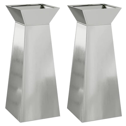 Pelarkrukor 2 st Silver 40 x 40 x 100 cm