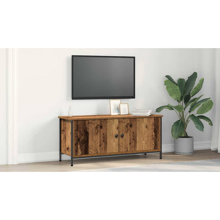 TV-skåp 100 x 35 x 45 cm Gammalt trä Konstruerat trä