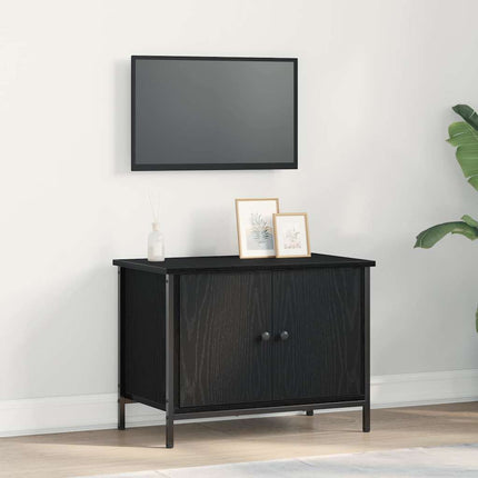 TV-skåp Svart Ek 60 x 35 x 45 cm Konstruerat trä