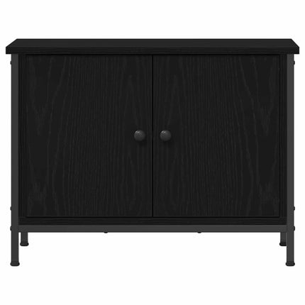 TV-skåp 60 x 35 x 45 cm Svart Ek Konstruerat trä