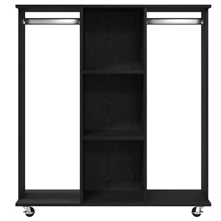 Garderob med hylla Svart ek 102 x 38 x 110 cm Konstruerat trä