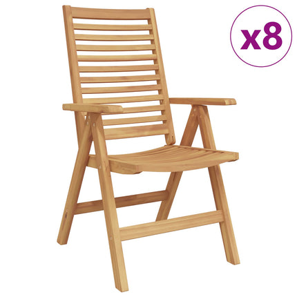 Stol 8 pcs Brun 64,5 x 52 x 108 cm Massivt teakträ