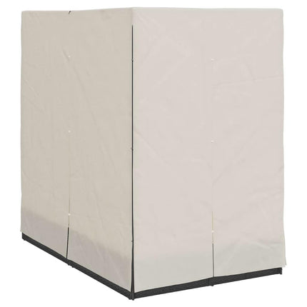 Dubbel solstol Varmvit 205 x 129 x 200 cm konstrotting