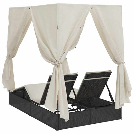 Dubbel solstol Varmvit 205 x 129 x 200 cm konstrotting
