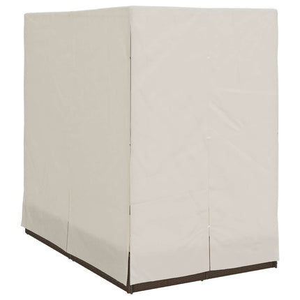 Dubbel solstol Varmvit 205 x 129 x 200 cm konstrotting