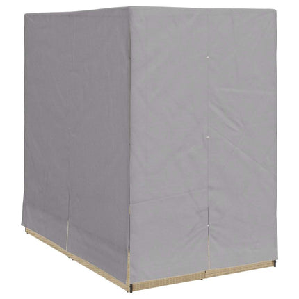 Dubbel solstol med gardiner Grå 205 x 129 x 200 cm konstrotting