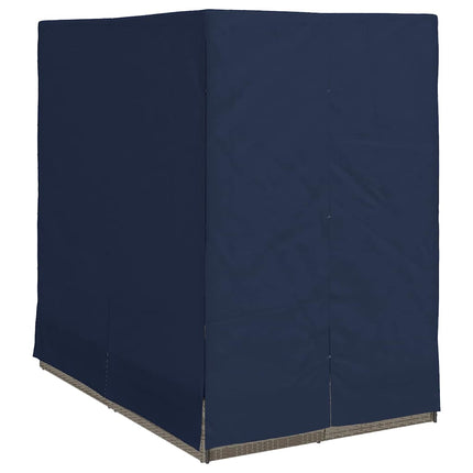 Dubbel solstol Justerbar Svart 205 x 129 x 200 cm konstrotting