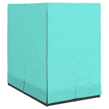 Dubbel solstol Justerbar Turkos 205 x 129 x 200 cm konstrotting
