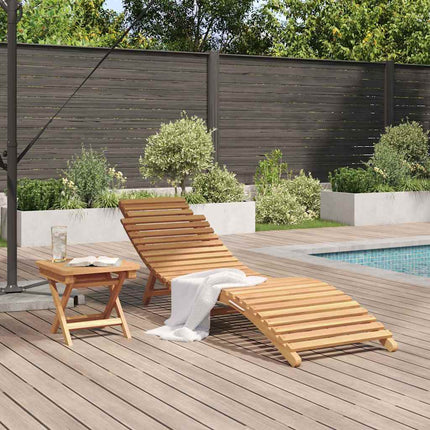 Solstol 2 pcs Brun 198 x 55 x 58,5 cm Massivt teakträ