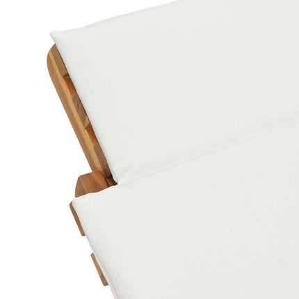 Trädgård Sunlounger Brun 198 x 55 x 58,5 cm Massivt teakträ