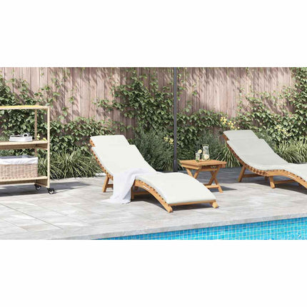 Trädgård Sunlounger Brun 198 x 55 x 58,5 cm Massivt teakträ