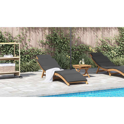 Trädgård Sunlounger Brun 198 x 55 x 58,5 cm Massivt teakträ