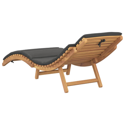 Trädgård Sunlounger Brun 198 x 55 x 58,5 cm Massivt teakträ