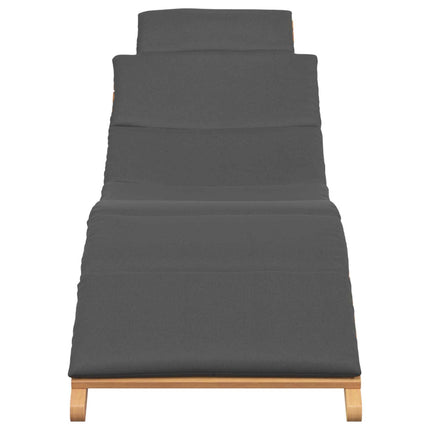 Trädgård Sunlounger Brun 198 x 55 x 58,5 cm Massivt teakträ
