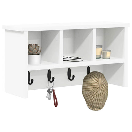 Väggmonterad Klädhängare Vit 50 x 16 x 26 cm Konstruerat trä