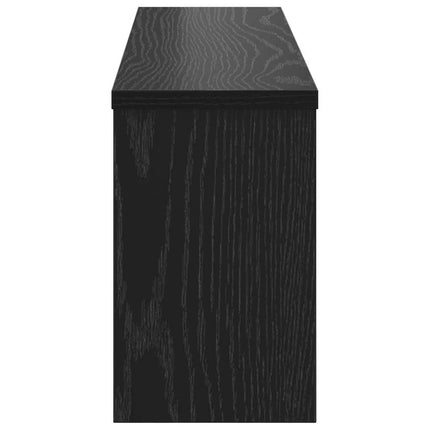 Väggmonterad Klädhängare med hylla Svart Ek 75 x 16 x 26 cm