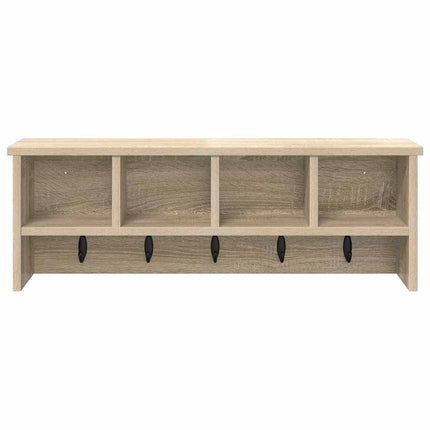 Väggmonterad Klädhängare med hylla Sonoma-ek 75 x 16 x 26 cm