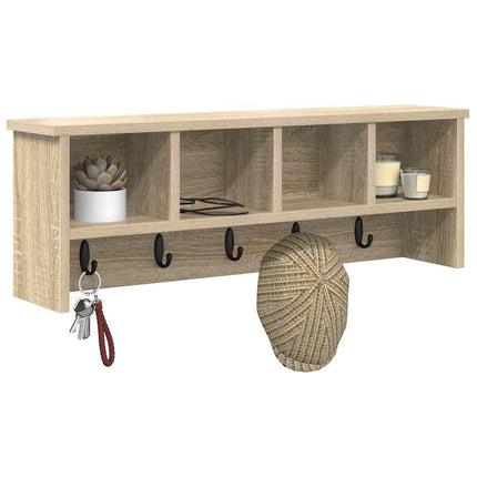 Väggmonterad Klädhängare med hylla Sonoma-ek 75 x 16 x 26 cm