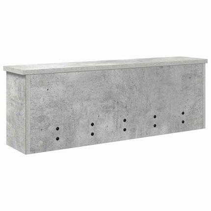 Väggmonterad Klädhängare med hylla Betonggrå 75 x 16 x 26 cm