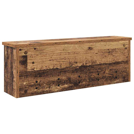 Väggmonterad Klädhängare med hylla Gammalt trä 75 x 16 x 26 cm