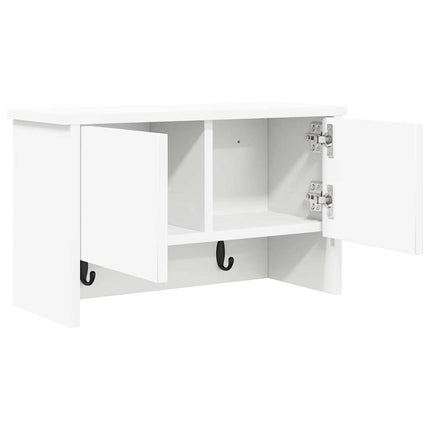Väggmonterad Klädhängare Vit 50 x 20 x 30 cm Konstruerat trä