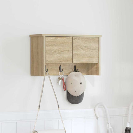 Väggmonterad Klädhängare med hylla Sonoma-ek 50 x 20 x 30 cm