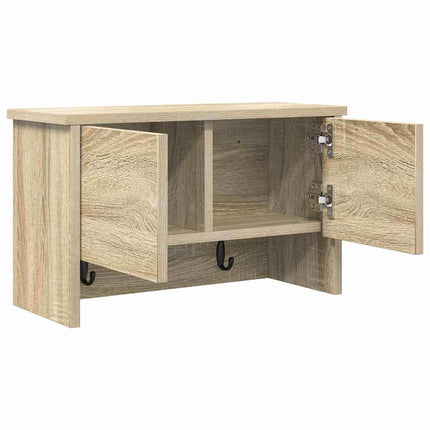 Väggmonterad Klädhängare med hylla Sonoma-ek 50 x 20 x 30 cm