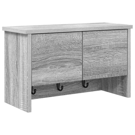 Väggmonterad Klädhängare med hylla Grå Sonoma 50 x 20 x 30 cm
