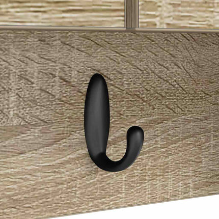 Väggmonterad Klädhängare med hylla Sonoma-ek 80 x 20 x 30 cm