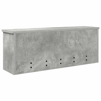 Väggmonterad Klädhängare med hylla Betonggrå 80 x 20 x 30 cm