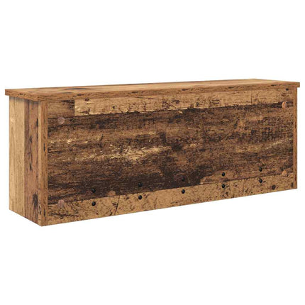 Väggmonterad Klädhängare med hylla Gammalt trä 80 x 20 x 30 cm