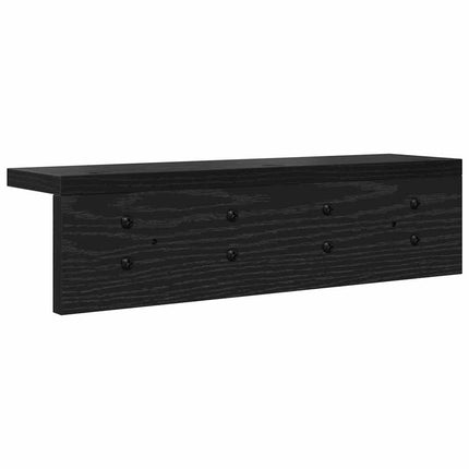 Väggmonterad Klädhängare Svart Ek 40 x 10,5 x 10,5 cm