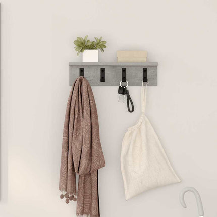 Väggmonterad Klädhängare Betonggrå 40 x 10,5 x 10,5 cm