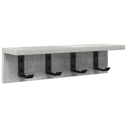 Väggmonterad Klädhängare Betonggrå 40 x 10,5 x 10,5 cm