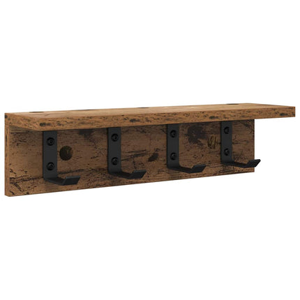 Väggmonterad Klädhängare Gammalt trä 40 x 10,5 x 10,5 cm