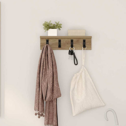 Väggmonterad Klädhängare Artisan Ek 40 x 10,5 x 10,5 cm