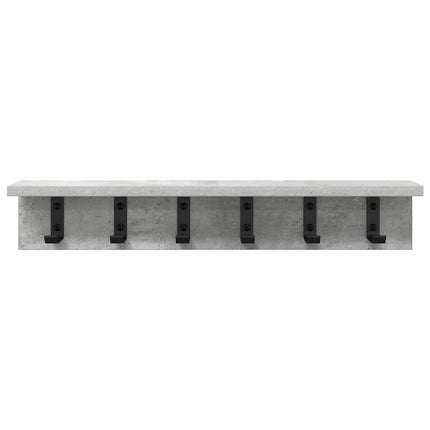 Väggmonterad Klädhängare Betonggrå 60 x 10,5 x 10,5 cm