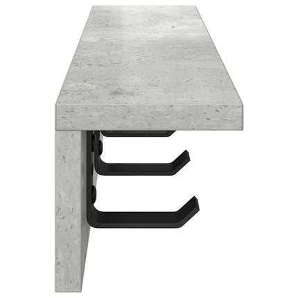 Väggmonterad Klädhängare Betonggrå 60 x 10,5 x 10,5 cm