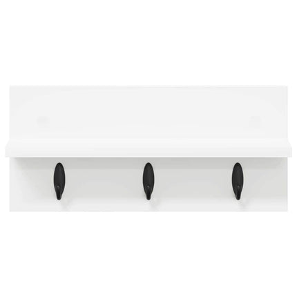 Väggmonterad Klädhängare Vit 40 x 10,5 x 18 cm Konstruerat trä