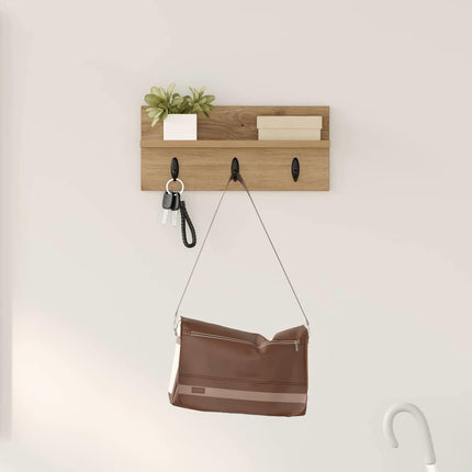 Väggmonterad Klädhängare Artisan Ek 40 x 10,5 x 18 cm