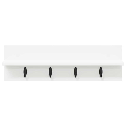 Väggmonterad Klädhängare Vit 60 x 10,5 x 18 cm Konstruerat trä