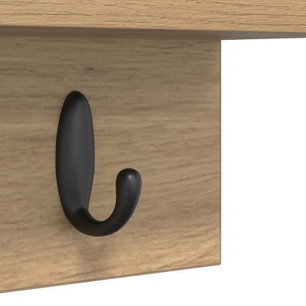 Väggmonterad Klädhängare Artisan Ek 60 x 10,5 x 18 cm