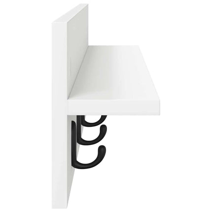 Väggmonterad Klädhängare Vit 80 x 10,5 x 18 cm Konstruerat trä