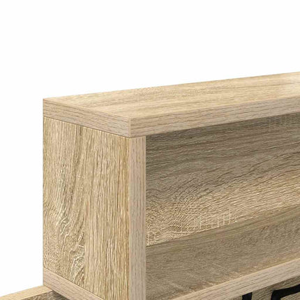 Väggmonterad Klädhängare med hylla Sonoma-ek 100 x 12 x 43,5 cm